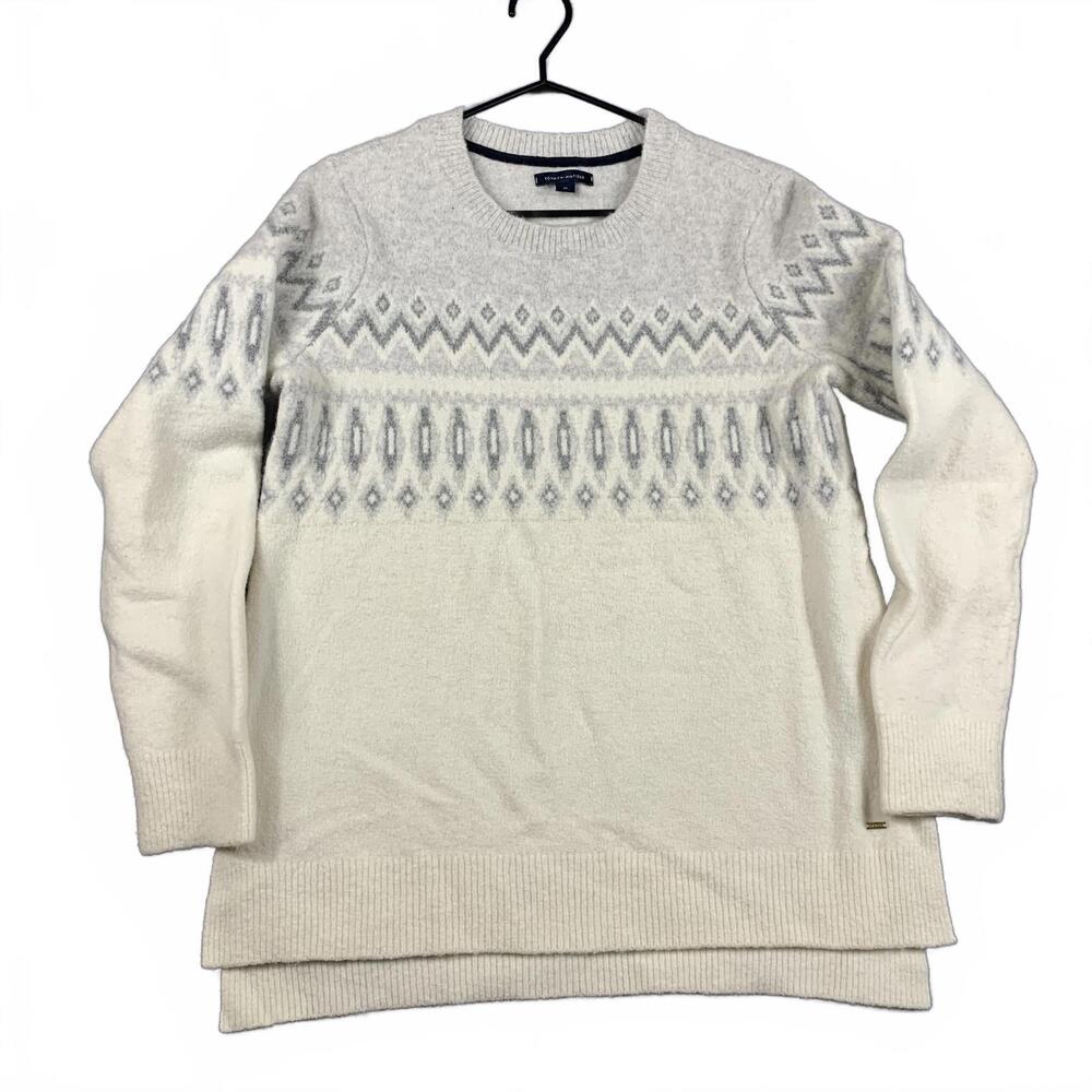 Tommy Hilfiger Womens Size M Sweater Cozy Knit with Nordic Pattern